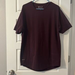 Bylt Drop Cut Maroon Lux Shirt NWOT
